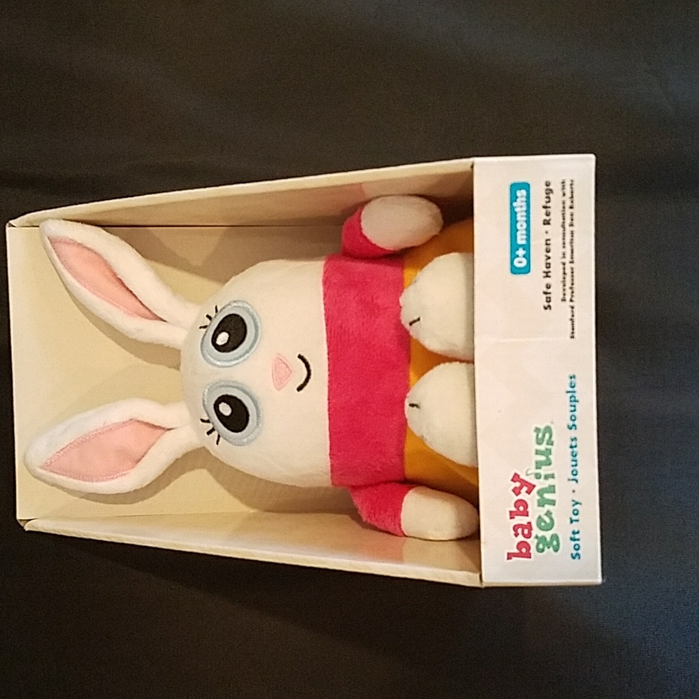 Baby Genius soft plush toy. Perfect to introduce for the safe haven (0-6 months)